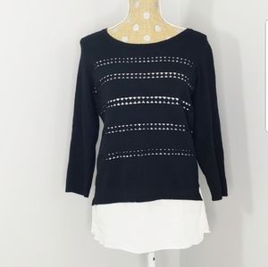 Anthropologie Angel of the North black sweater Sm.